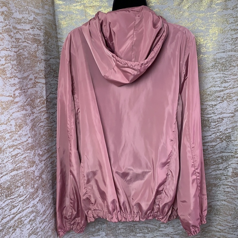 DAISY Rose Pink Blush Windbreaker Womenโs Jacket Size XL - Picture 7 of 14
